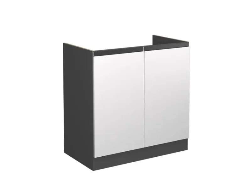 Vicco Spülenunterschrank R-Line /Anthrazit 80 cm J-Shape ohne Arbeitsplatte< Küchenschränke