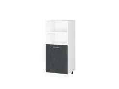 Online Vicco Vorratsschrank R-Line Herdschrank Schwarz Beton/Weiß 60 cm Beton Anthrazit