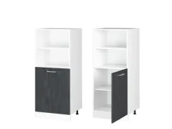 Online Vicco Vorratsschrank R-Line Herdschrank Schwarz Beton/Weiß 60 cm Beton Anthrazit