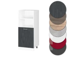 Online Vicco Vorratsschrank R-Line Herdschrank Schwarz Beton/Weiß 60 cm Beton Anthrazit