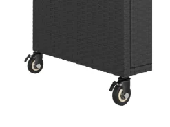 Outlet vidaXL Barwagen mit Schublade Schwarz 100x45x97 cm Poly Rattan
