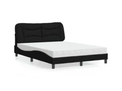 Outlet vidaXL Bett mit Matratze Schwarz 140x200 cm Stoff Modell 12007275
