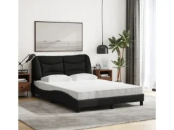 Outlet vidaXL Bett mit Matratze Schwarz 140x200 cm Stoff Modell 12007275