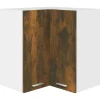 Küchenschränke<vidaXL Eck-Hängeschrank Räuchereiche 57x57x60 cm Holzwerkstoff
