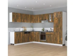 Küchenschränke<vidaXL Eck-Hängeschrank Räuchereiche 57x57x60 cm Holzwerkstoff