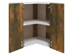 Küchenschränke<vidaXL Eck-Hängeschrank Räuchereiche 57x57x60 cm Holzwerkstoff