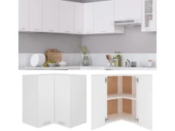 vidaXL Eckhängeschrank Weiß 57x57x60 cm Holzwerkstoff< Küchenschränke