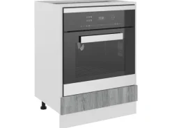 vidaXL Herdumbauschrank Grau Sonoma 60x46x81,5 cm Holzwerkstoff< Küchenschränke