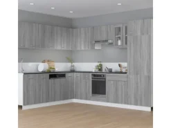 vidaXL Herdumbauschrank Grau Sonoma 60x46x81,5 cm Holzwerkstoff< Küchenschränke
