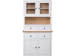 Hot vidaXL Highboard Weiß 93x40,5x180 cm Kiefernholz Panama