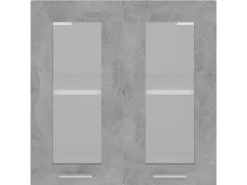 vidaXL Hängeglasschrank Betongrau 60x31x60 cm Holzwerkstoff< Pfannen|Töpfe