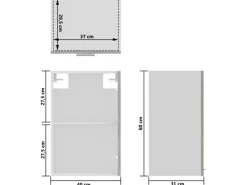 Küchenregale|Vorratsdosen<vidaXL Hängeglasschrank Betongrau 40x31x60 cm Holzwerkstoff