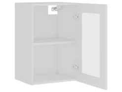 vidaXL Hängeglasschrank Weiß 40x31x60 cm Holzwerkstoff< Küchenregale|Küchenschränke