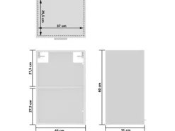 vidaXL Hängeglasschrank Weiß 40x31x60 cm Holzwerkstoff< Küchenregale|Küchenschränke
