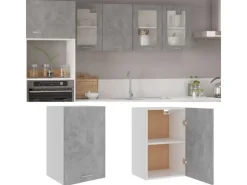 vidaXL Hängeschrank Betongrau 39,5x31x60 cm Holzwerkstoff< Küchenregale