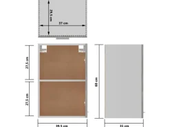 vidaXL Hängeschrank Betongrau 39,5x31x60 cm Holzwerkstoff< Küchenregale