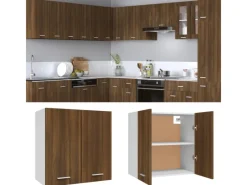 Küchenschränke<vidaXL Hängeschrank Braun Eichen-Optik 60x31x60 cm Holzwerkstoff