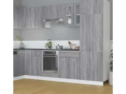 vidaXL Hängeschrank Glas Grau Sonoma 60x31x60 cm Holzwerkstoff< Küchenschränke