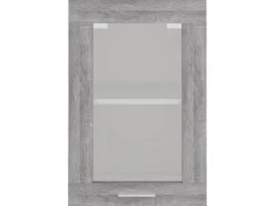 Küchenschränke<vidaXL Hängeschrank Glas Grau Sonoma 40x31x60 cm Holzwerkstoff