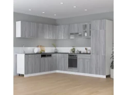 New vidaXL Hängeschrank Grau Sonoma 50x31x60 cm Holzwerkstoff