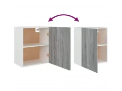 New vidaXL Hängeschrank Grau Sonoma 50x31x60 cm Holzwerkstoff