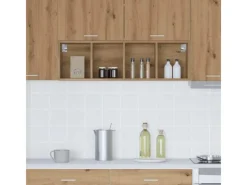 Hot vidaXL Hängeschrank mit Speicher Riga Artisan-Eiche 30 x 29,5 x 100 cm 884465 Artisan Eiche