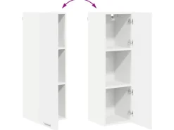 Best vidaXL Hängeschrank mit Tür Riga 30 x 31 x 100 cm Holzwerkstoff 884330 Weiß