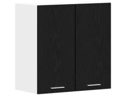 Küchenschränke<vidaXL Hängeschrank mit Tür Riga Schwarz Eichen-Optik 60 x 31 x 60 cm 863143