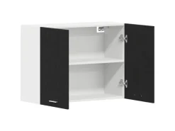 Best vidaXL Hängeschrank mit Tür Riga Schwarz Eichen-Optik 80 x 31 x 60 cm 863144 Eiche Schwarz