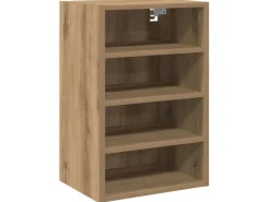 Hot vidaXL Hängeschrank Riga Artisan-Eiche 40x29,5x60 cm Holzwerkstoff 854183 Eiche Handbeschlagen