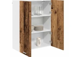 Discount vidaXL Hängeschrank Riga 80 x 31 x 100 cm Holzwerkstoff 884368 Altholz