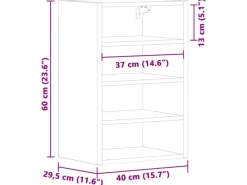 Küchenschränke<vidaXL Hängeschrank Riga 40x29,5x60 cm Holzwerkstoff 854175