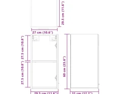 vidaXL Hängeschrank Sonoma-Eiche 29,5x31x60 cm Holzwerkstoff< Küchenschränke