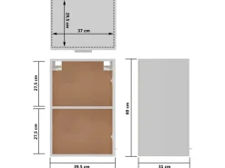 Clearance vidaXL Hängeschrank Weiß 39,5x31x60 cm Holzwerkstoff
