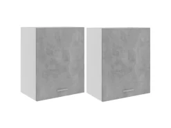 vidaXL Hängeschränke 2 Stk Betongrau 50x31x60 cm Holzwerkstoff< Küchenschränke