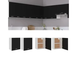 Küchenschränke<vidaXL Hängeschränke 2 Stk Schwarz 50x31x60 cm Holzwerkstoff