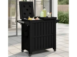 Clearance vidaXL 3-in-1 Servierwagen Schwarz Polypropylen