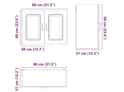 New vidaXL Küchen-Hängeschrank Kalmar Sonoma-Eiche Holzwerkstoff 853590 Sonoma Eiche