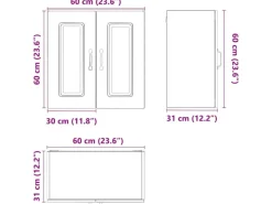 Hot vidaXL Küchen-Hängeschrank Kalmar Braun Eichen-Optik Holzwerkstoff 853584 Eiche Braun