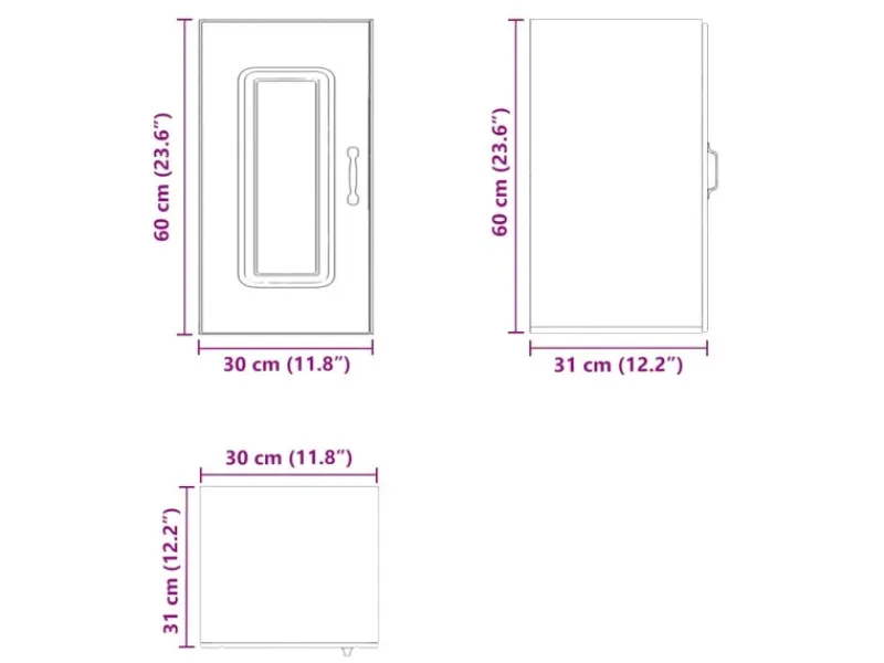 vidaXL Küchen-Hängeschrank Kalmar Sonoma-Eiche Holzwerkstoff 853540< Küchenschränke