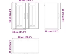 vidaXL Küchen-Hängeschrank Lucca Holzwerkstoff 853817< Küchenschränke