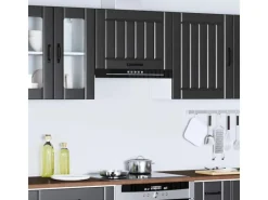 New vidaXL Küchen-Hängeschrank Lucca Holzwerkstoff 853838 Schwarz