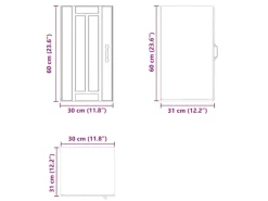vidaXL Küchen-Hängeschrank Lucca Holzwerkstoff 853778< Küchenschränke