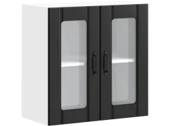 vidaXL Küchen-Hängeschrank mit Glastür Lucca Holzwerkstoff 853908< Küchenschränke