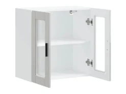 Küchenschränke<vidaXL Küchen-Hängeschrank mit Glastür Porto Hochglanz-Weiß 854149