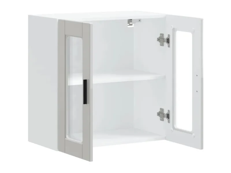 Küchenschränke<vidaXL Küchen-Hängeschrank mit Glastür Porto Hochglanz-Weiß 854149