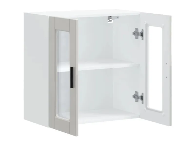 Küchenschränke<vidaXL Küchen-Hängeschrank mit Glastür Porto Hochglanz-Weiß 854149