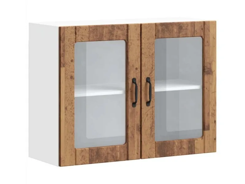 Sale vidaXL Küchen-Hängeschrank mit Glastür -Optik Holzwerkstoff 853855 Altholz