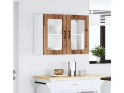 Sale vidaXL Küchen-Hängeschrank mit Glastür -Optik Holzwerkstoff 853855 Altholz