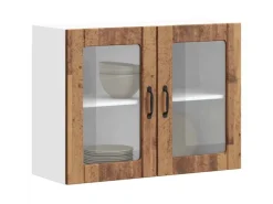 Sale vidaXL Küchen-Hängeschrank mit Glastür -Optik Holzwerkstoff 853855 Altholz